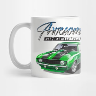 Awesome Since 1969 Green Chevy Camaro Muscle Car Mug